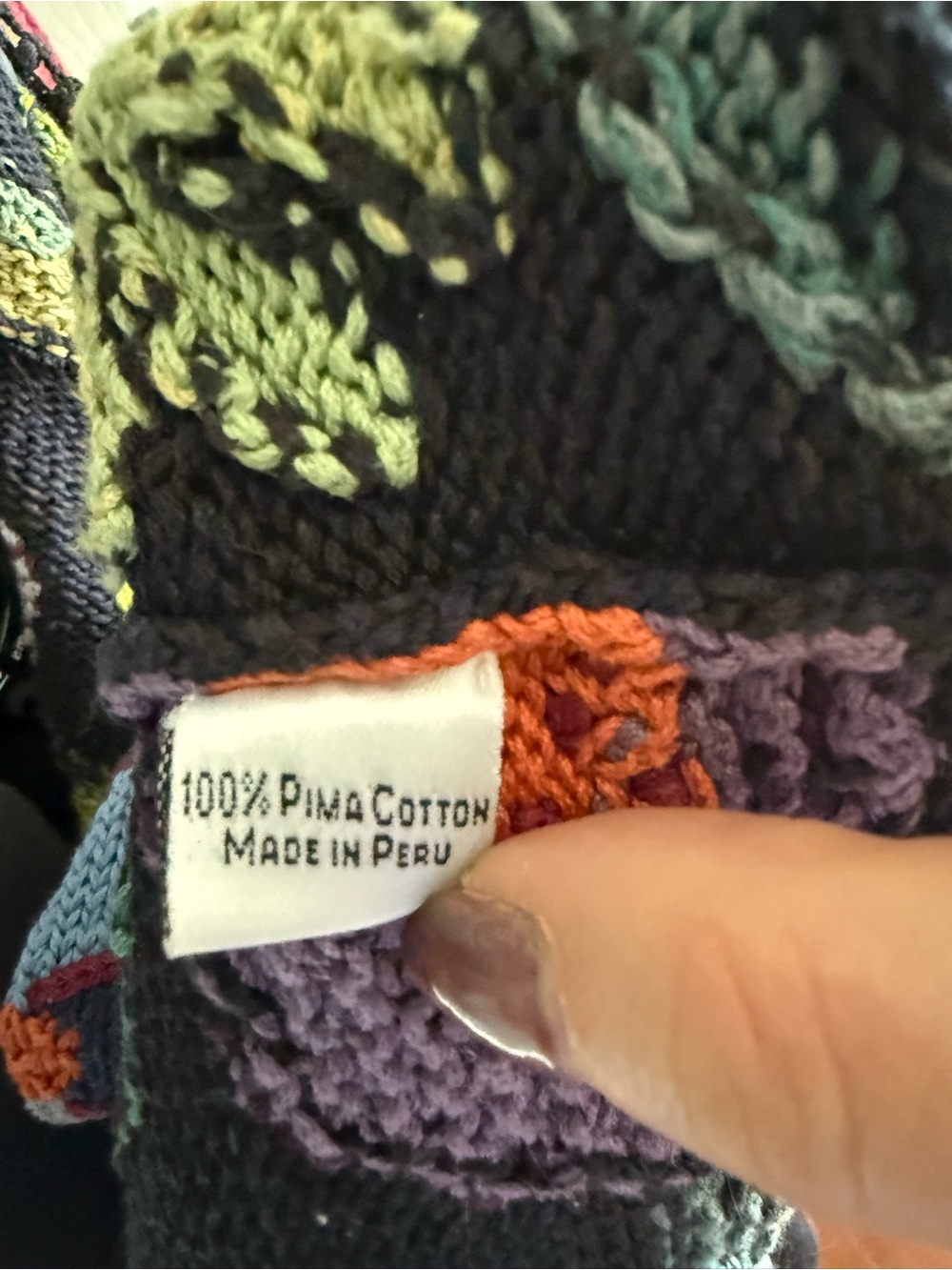 Peruvian Connection Charcoal Cardigan with Multicolor Floral Embroidery - Picture 6 of 8